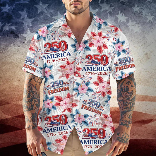 250 Years Of America 1776-2026 Hawaiian Shirt, 250th Anniversary Gift Moonbestprint