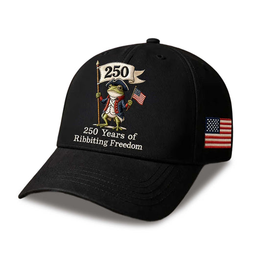 250 Years Of Ribbiting Freedom America Hat -Moonbestprint