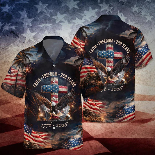 250 Years of Freedom 1776 - 2026 Eagle Patriotic Hawaii Shirt 2, 250th Anniversary Gift Moonbestprint