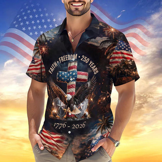 250 Years of Freedom 1776 - 2026 Eagle Patriotic Hawaii Shirt 2, 250th Anniversary Gift Moonbestprint