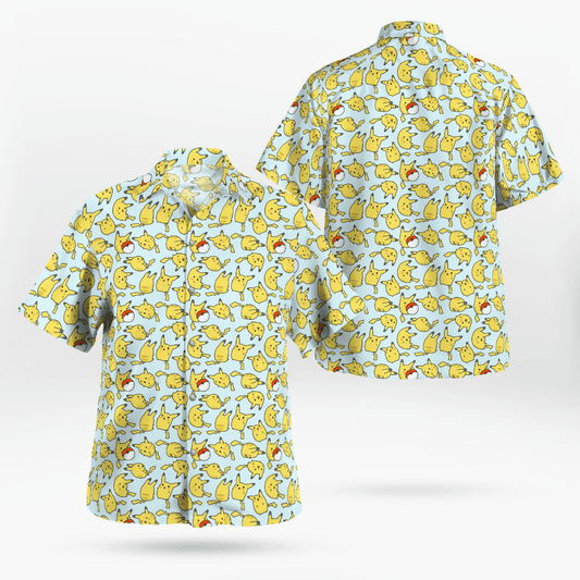 Pikachu Pokemon ChiBi Hawaiian Shirt - Moonbestprint