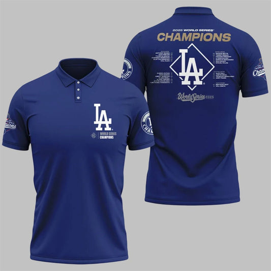 2025 LA Dodgers Win World Series Champions Polo Shirt - Moonbestprint