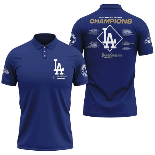 2025 LA Dodgers Win World Series Champions Polo Shirt - Moonbestprint