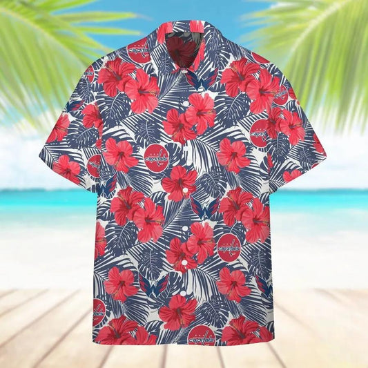 3D NHL Washington Capitals Personalized Hawaiian Shirt, NHL Hawaiian Shirt Moonbestprint