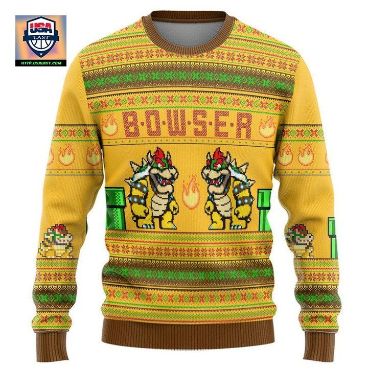 3D Super Mario Bowser Ugly Knitted Sweater ? Usalast