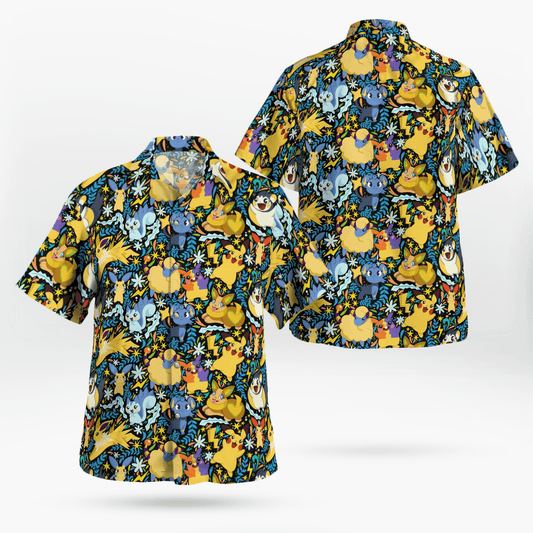 Tropical Electricity Pokemon Hawaiian Shirt - Moonbestprint