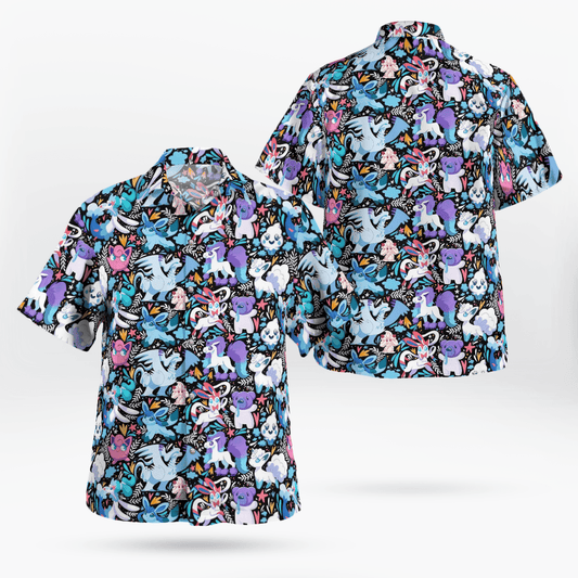 Tropical Ice Pokemon Hawaiian Shirt - Moonbestprint