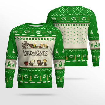 Lord Of Cats Ugly Christmas Ugly Christmas Sweater Funny Green – Moonbestprint