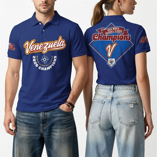 Venezuela World Baseball Classic 2026 Victory Polo Shirt - Moonbestprint
