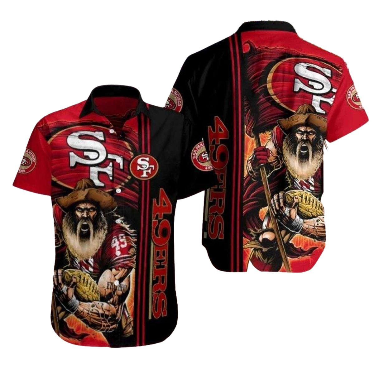 49ers Prospector Mascot Vintage Hawaiian Shirt - Moonbestprint
