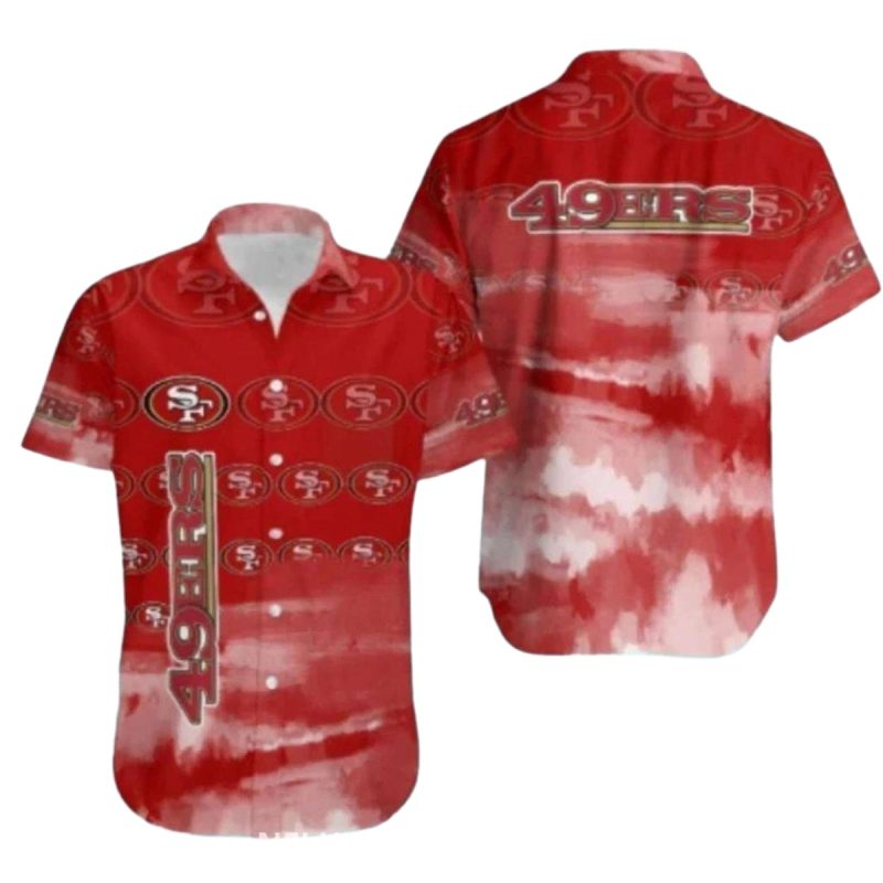 49ers Red Cloud Featuring Bold Hawaiian Shirt - Moonbestprint