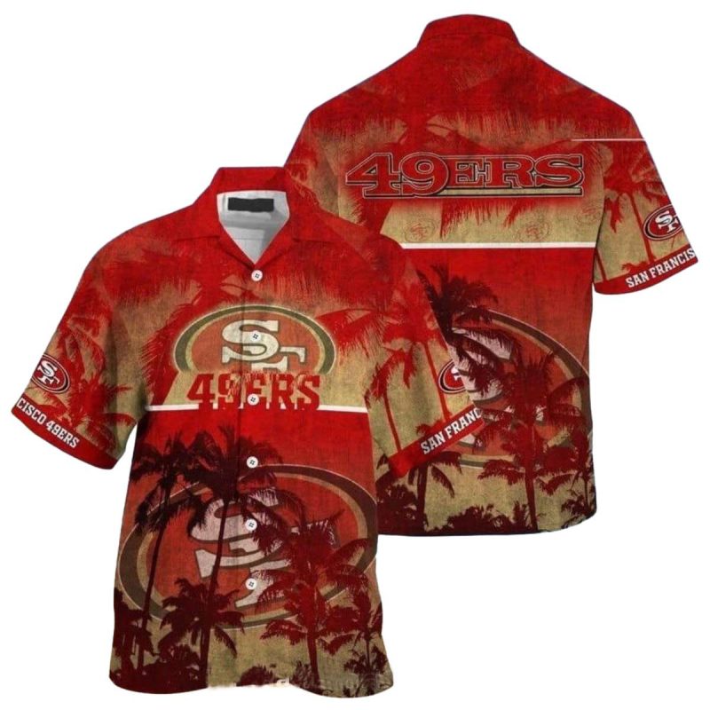 49ers Vintage Palm Beach Coconut Hawaiian Shirt - Moonbestprint