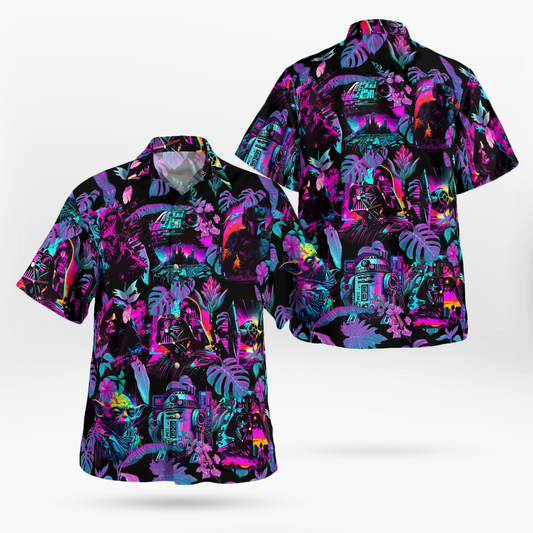 Star Wars Synthwave Hawaiian Shirt - Moonbestprint