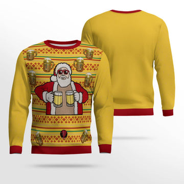 Fill Me Up Santa Beverage Dispenser Ugly Chirstmas Sweater Gold Metallic – Moonbestprint