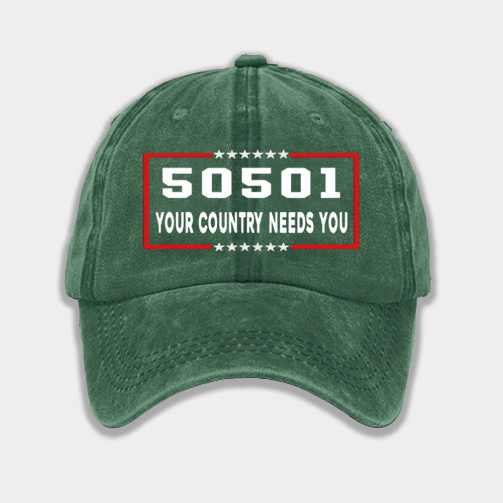 50501 Your Country Needs You Hat Moonbestprint