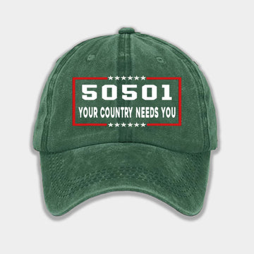 50501 Your Country Needs You Hat Moonbestprint