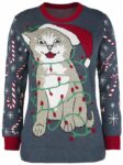 Cat Wrapped In Lights Ugly Christmas Sweater – Moonbestprint