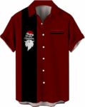 2025 Christmas Hawaiian Shirt Tropical Santa Hat Button Down for Vacation – Moonbestprint