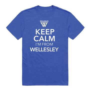 Keep Calm I'm From Wellesley College Blue T-Shirt Tee