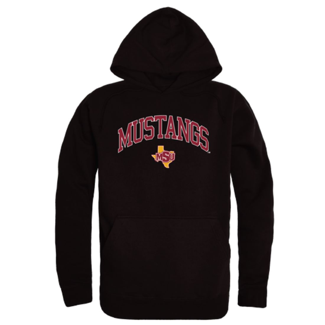 Midwestern State University Mustangs Campus Fleece Hoodie Sweatshirts