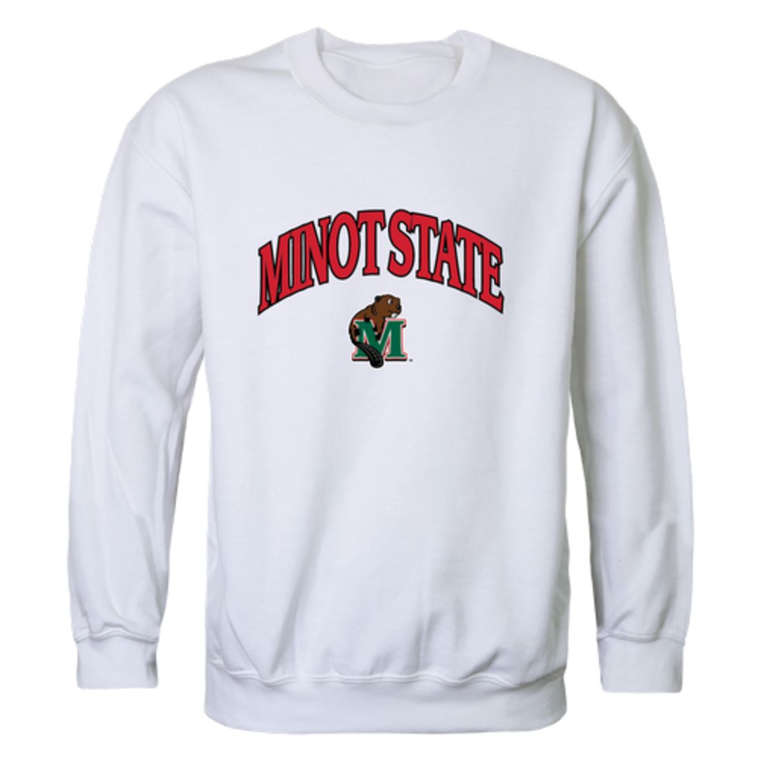 Minot State University Beavers Campus Fleece Crewneck Pullover Sweatshirt