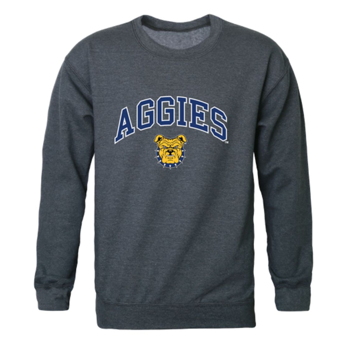 North Carolina A&T State University Aggies Campus Fleece Crewneck Pullover Sweatshirt
