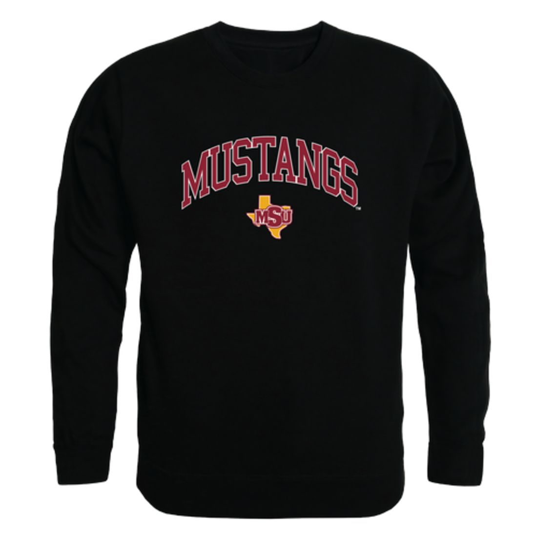 Midwestern State University Mustangs Campus Fleece Crewneck Pullover Sweatshirt