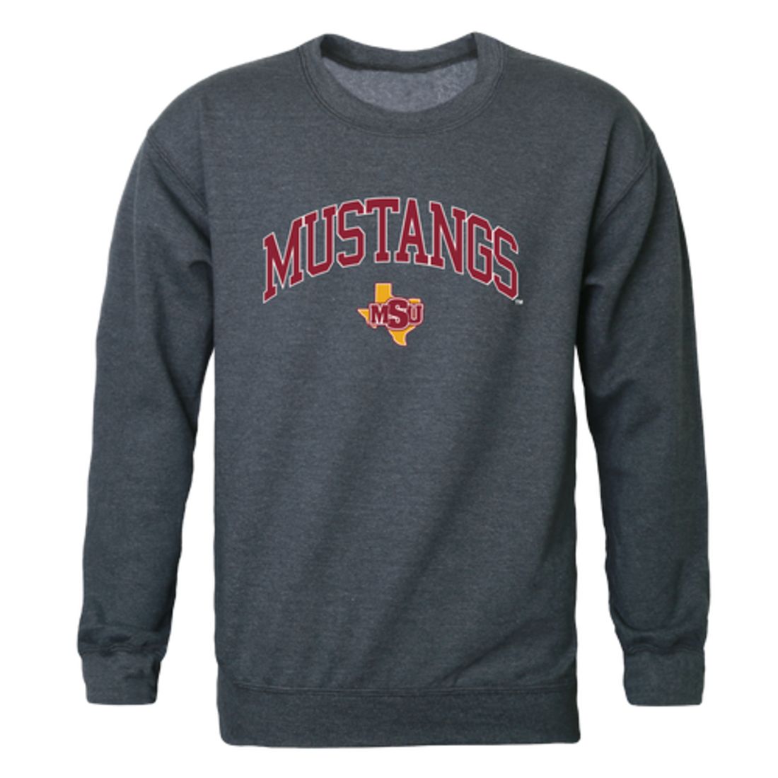Midwestern State University Mustangs Campus Fleece Crewneck Pullover Sweatshirt