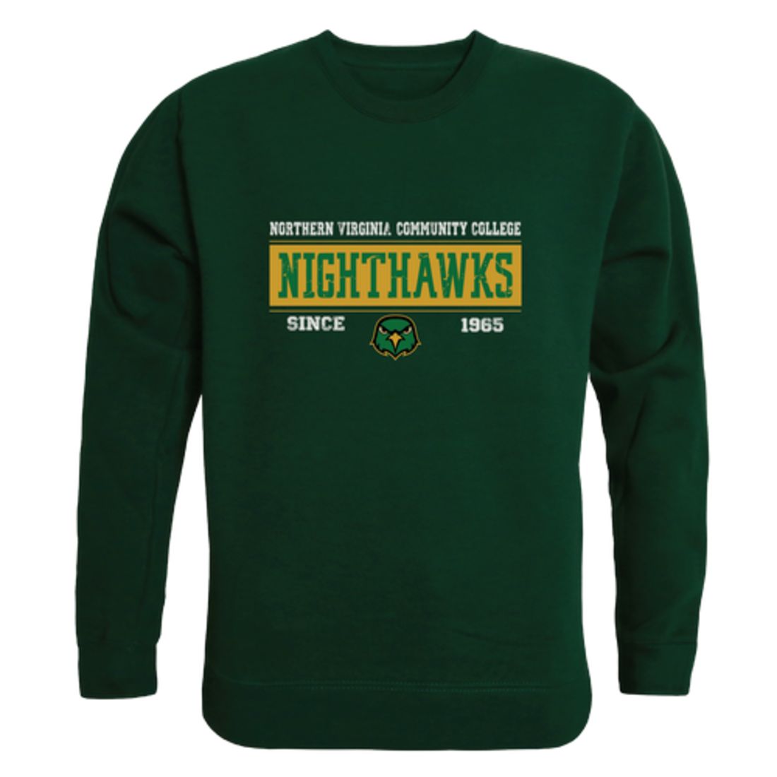 Northern Virginia Community College Nighthawks Established Fleece Crewneck Pullover Sweatshirt