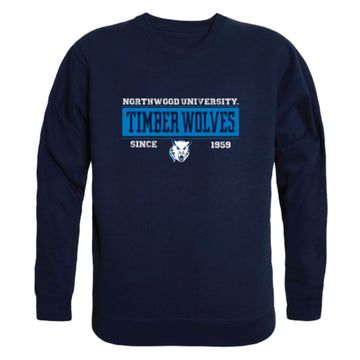 Northwood University Timberwolves Established Fleece Crewneck Pullover Sweatshirt