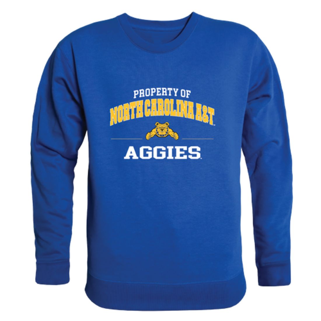 North Carolina A&T State University Aggies Property Fleece Crewneck Pullover Sweatshirt