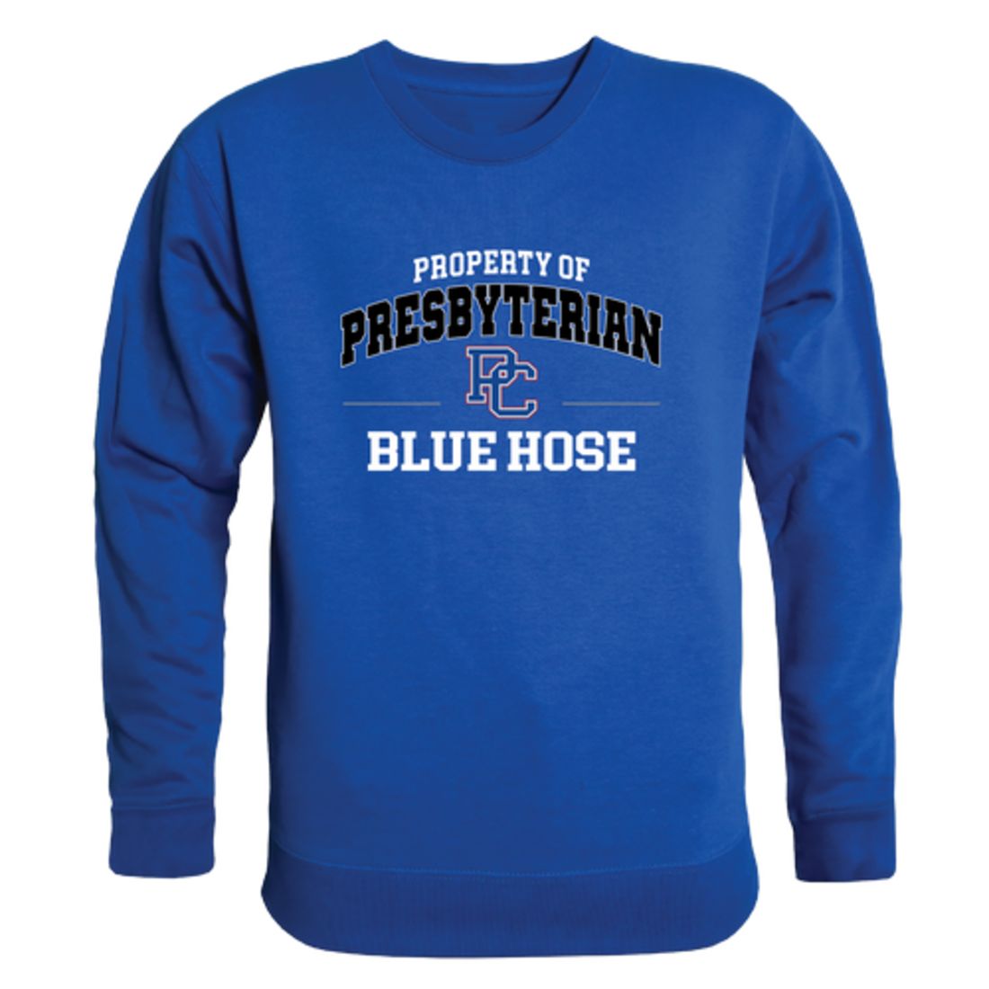 Presbyterian College Blue Hose Property Fleece Crewneck Pullover Sweatshirt