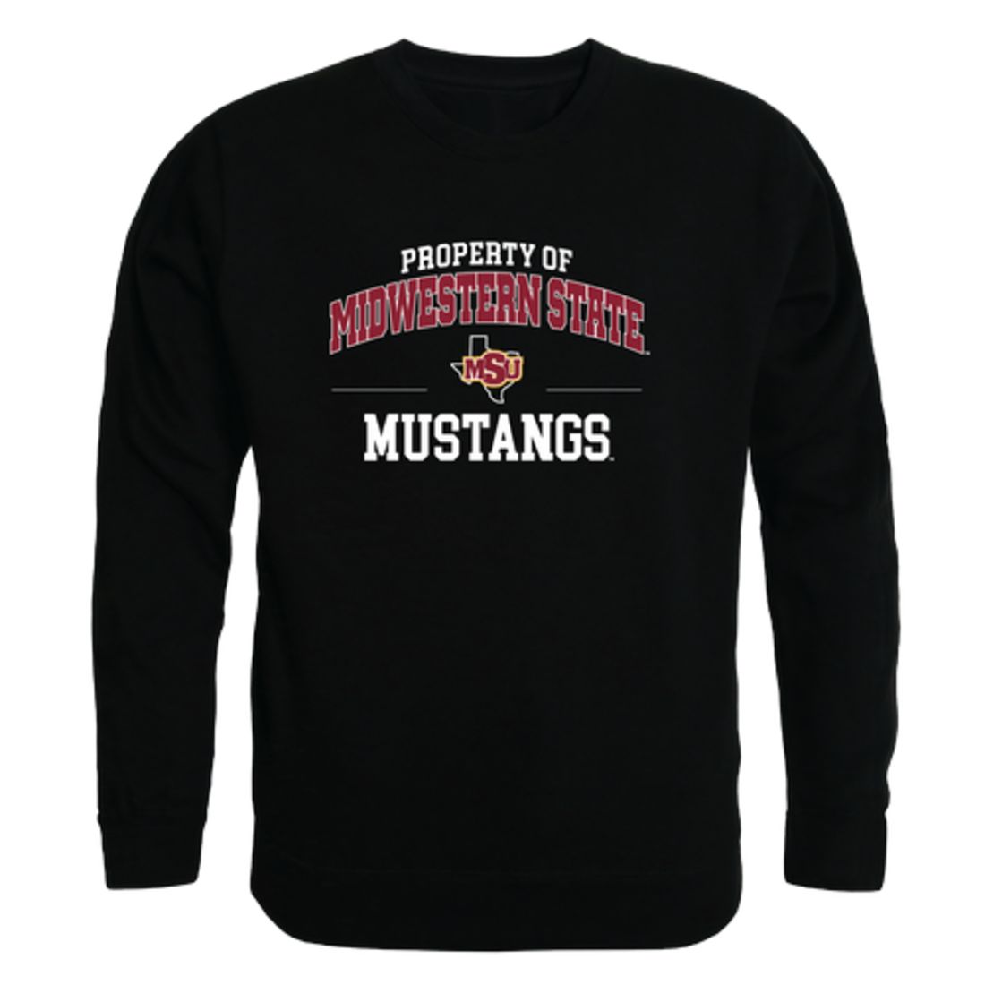 Midwestern State University Mustangs Property Fleece Crewneck Pullover Sweatshirt