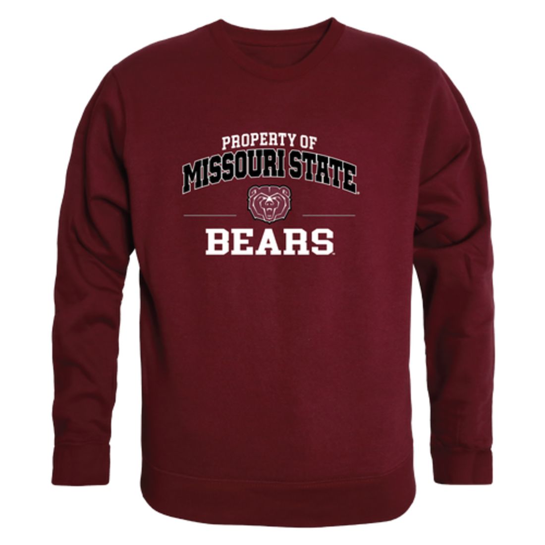 Missouri State University Bears Property Fleece Crewneck Pullover Sweatshirt