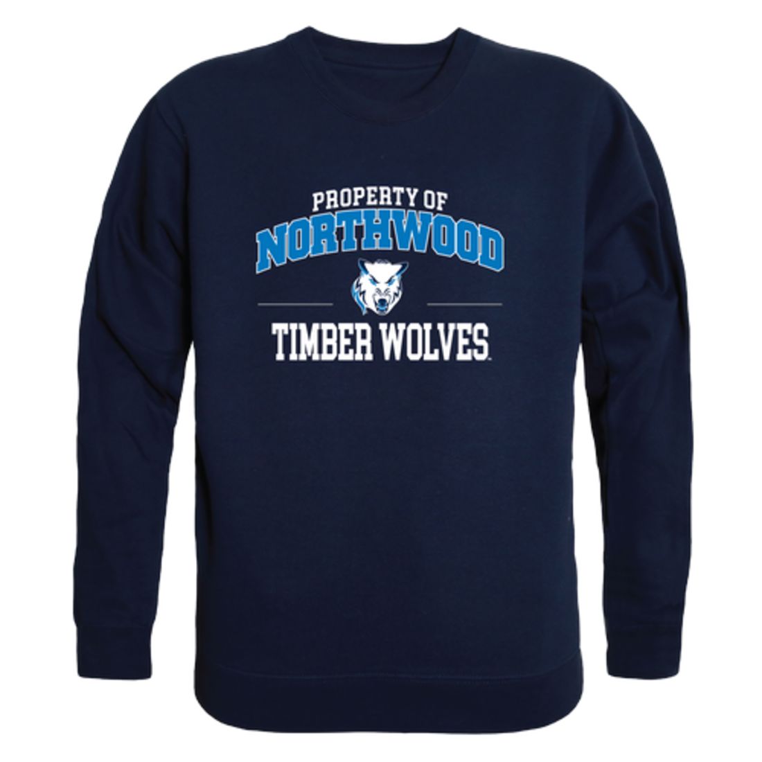 Northwood University Timberwolves Property Fleece Crewneck Pullover Sweatshirt