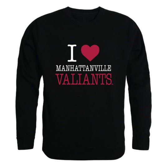 I Love Manhattanville College Valiants Fleece Crewneck Pullover Sweatshirt
