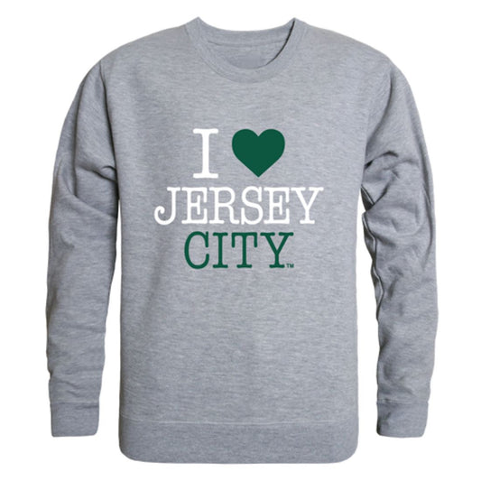 I Love New Jersey City University Knights Fleece Crewneck Pullover Sweatshirt