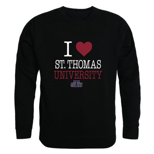 I Love St. Thomas University Bobcats Fleece Crewneck Pullover Sweatshirt