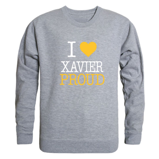 I Love Xavier University of Louisiana  Fleece Crewneck Pullover Sweatshirt