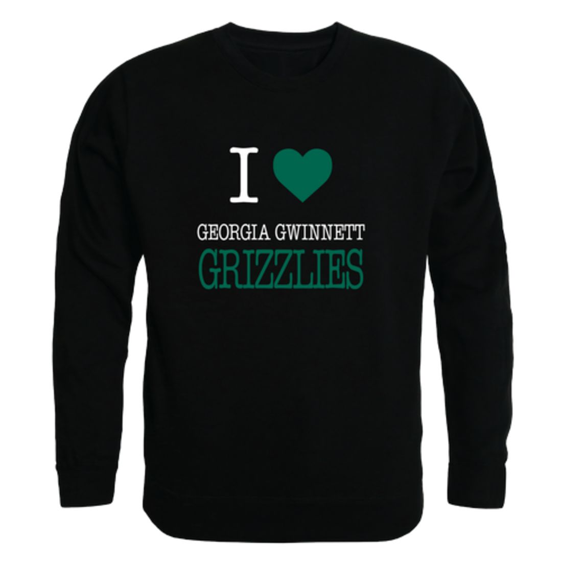 I Love Georgia Gwinnett College Grizzlies Fleece Crewneck Pullover Sweatshirt