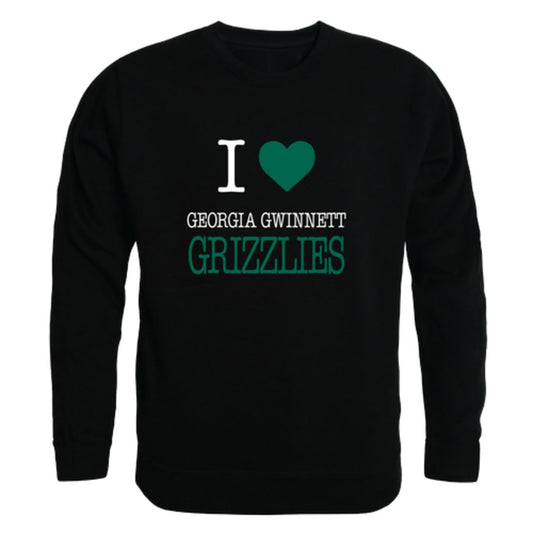 I Love Georgia Gwinnett College Grizzlies Fleece Crewneck Pullover Sweatshirt