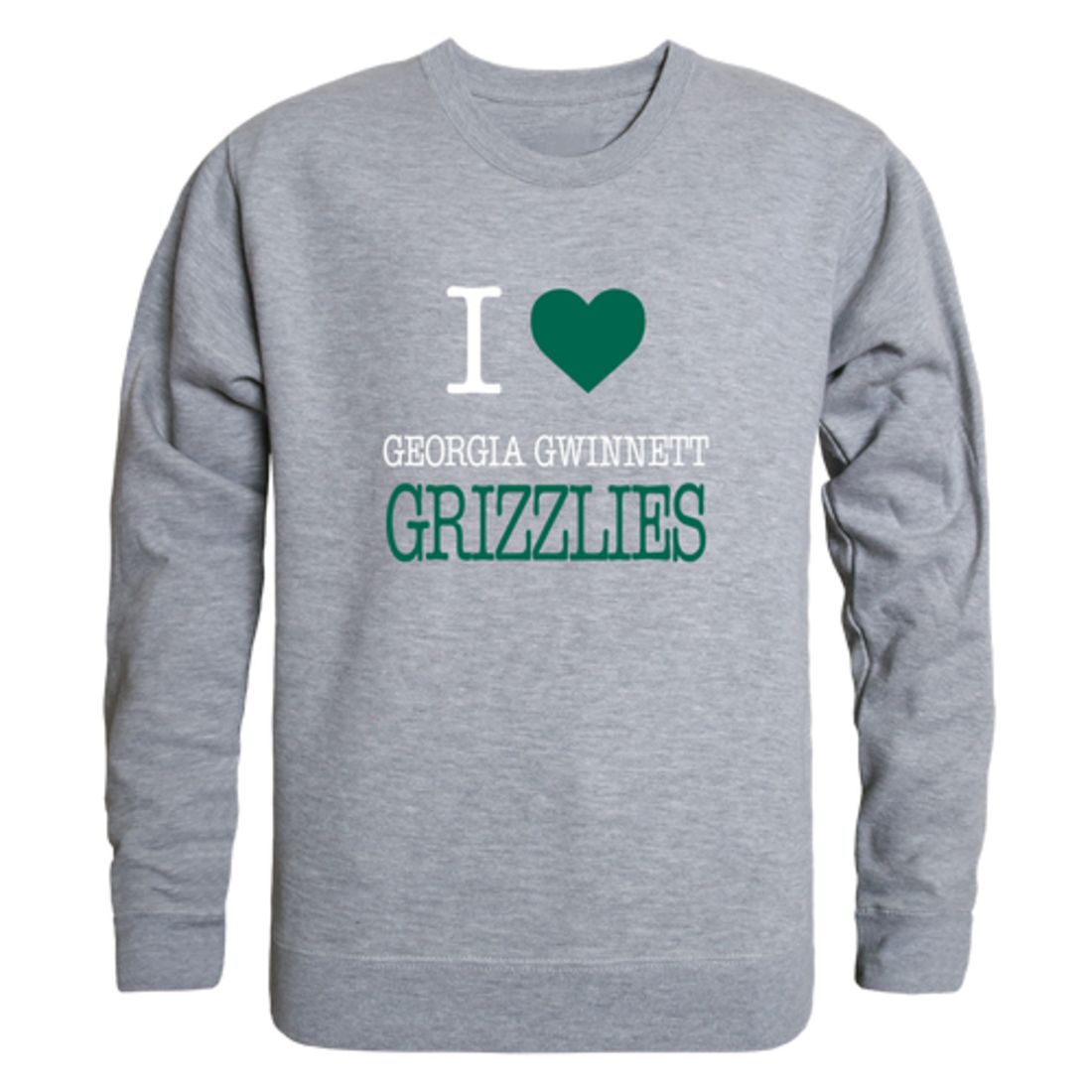I Love Georgia Gwinnett College Grizzlies Fleece Crewneck Pullover Sweatshirt