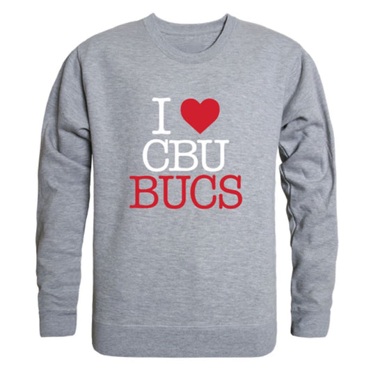 I Love Christian Brothers University Buccaneers Fleece Crewneck Pullover Sweatshirt