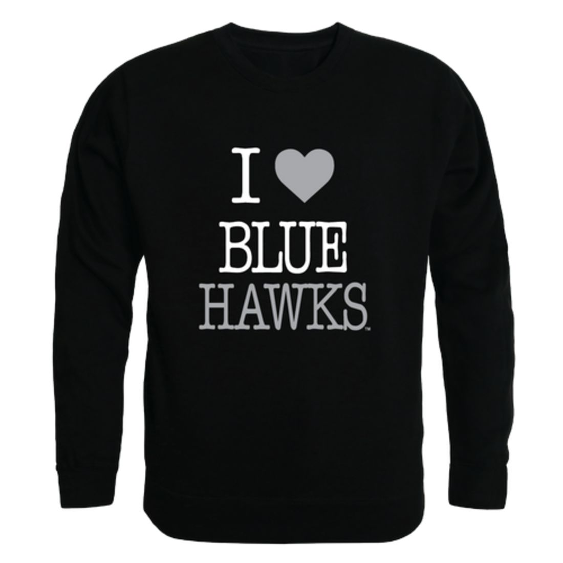 I Love Dickinson State University Blue Hawks Fleece Crewneck Pullover Sweatshirt