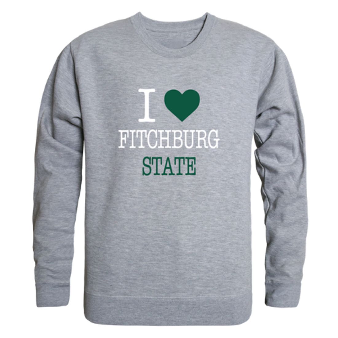 I Love Fitchburg State University Falcons Fleece Crewneck Pullover Sweatshirt