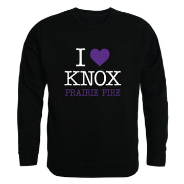 I Love Knox College Prairie Fire Fleece Crewneck Pullover Sweatshirt