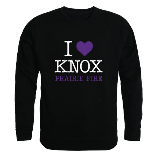 I Love Knox College Prairie Fire Fleece Crewneck Pullover Sweatshirt