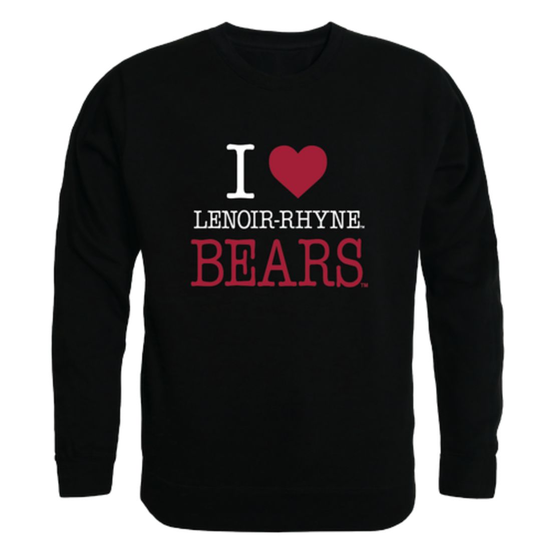 I Love Lenoir-Rhyne University Bears Fleece Crewneck Pullover Sweatshirt
