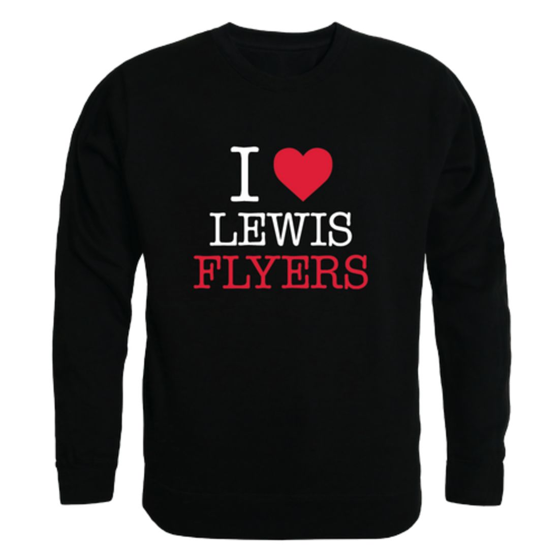 I Love Lewis University Flyers Fleece Crewneck Pullover Sweatshirt