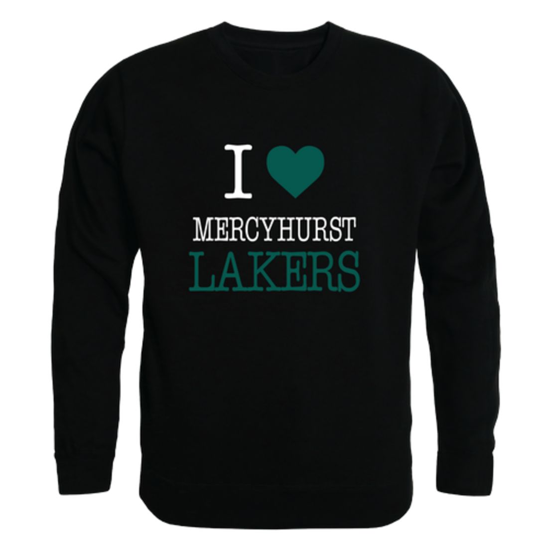 I Love Mercyhurst University Lakers Fleece Crewneck Pullover Sweatshirt